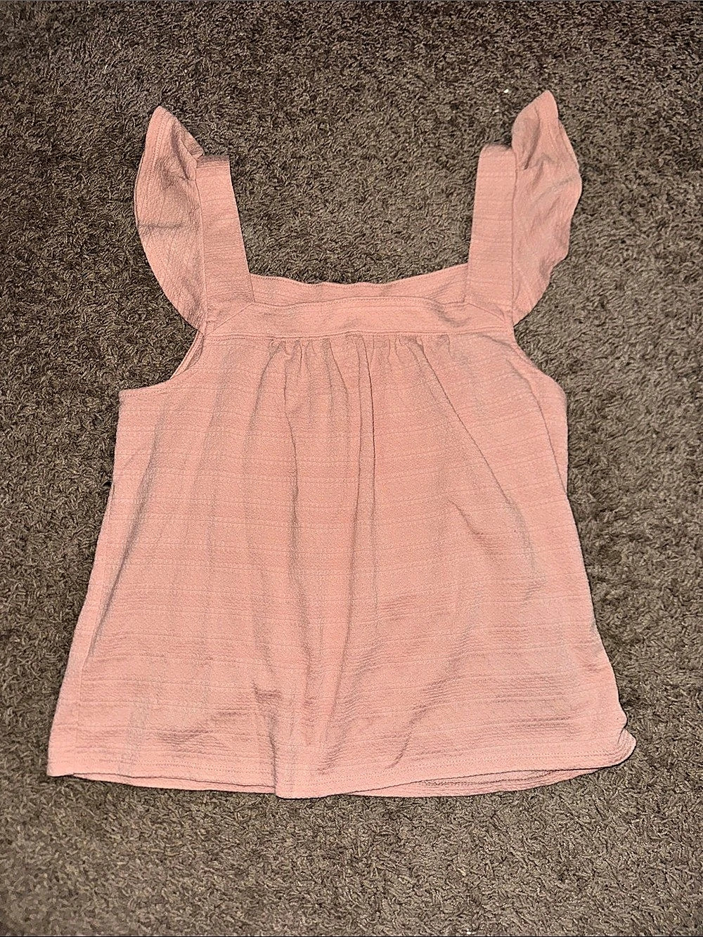 LOFT Pink Ruffle Strap Dress Size Medium